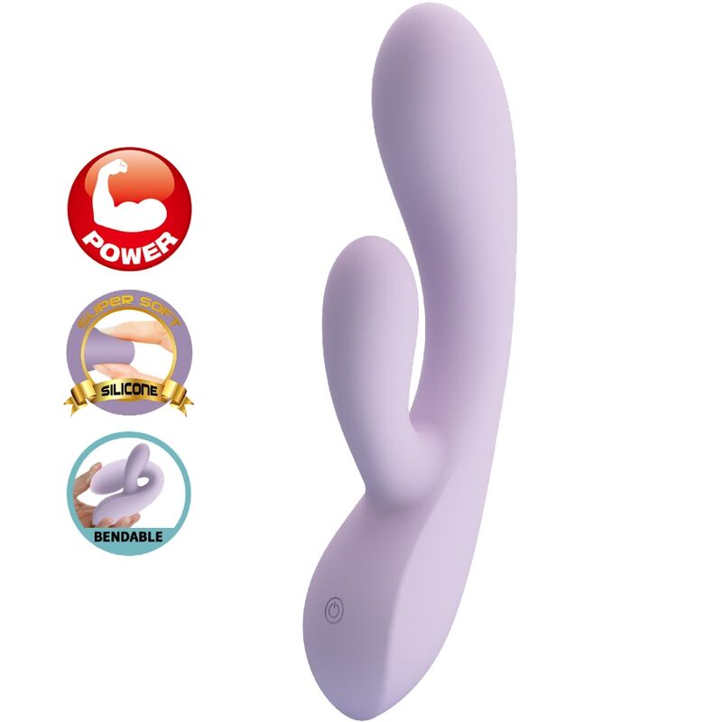 Vibratore rabbit ricaricabile in silicone 'Rosolyn' PRETTY LOVE