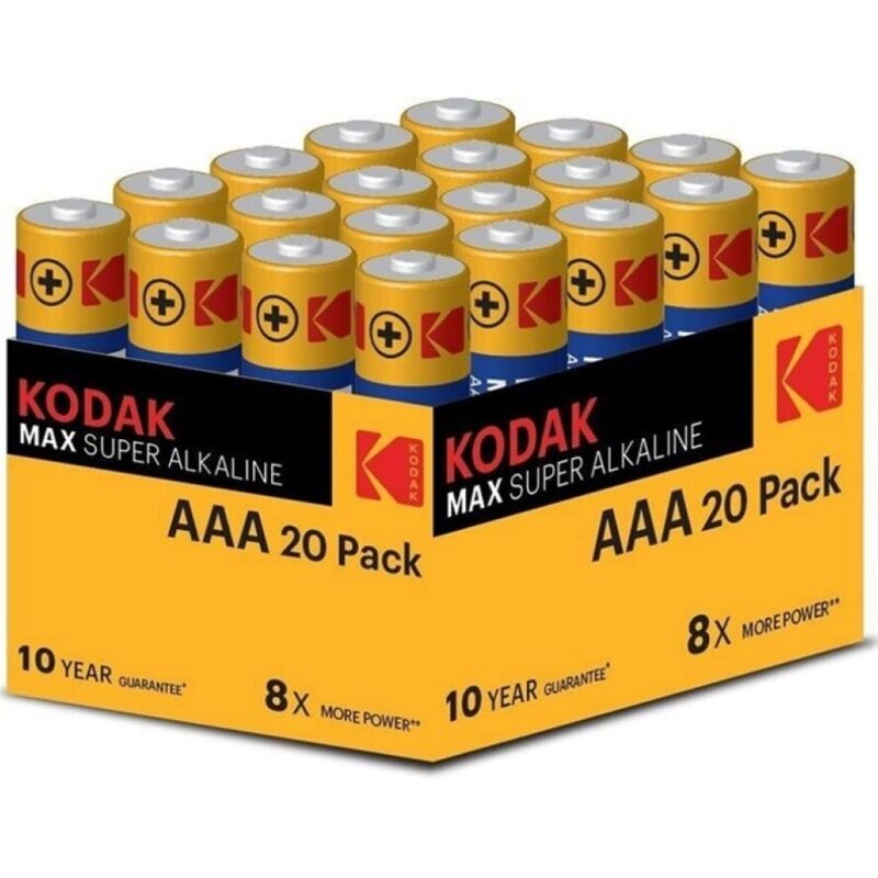 KODAK – BATTERIA ALCALINICA MAX AAA LR03 CONFEZIONE*20 BATTERIE