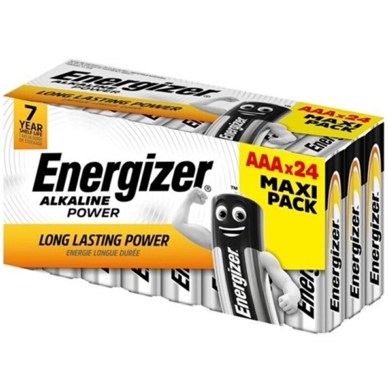 ENERGIZER – BATTERIA ALCALINICA AAA LR03 SCATOLA*24 (3 SCATOLE*8 BATTERIE)