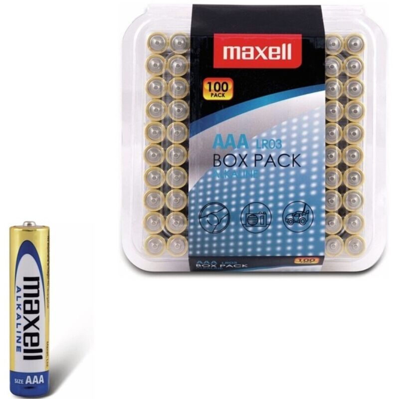 MAXELL – BATTERIA ALCALINICA AAA LR03 CONFEZIONE*100 BATTERIE