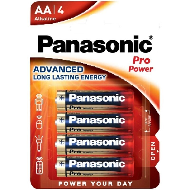 PANASONIC – BATTERIA ALCALINE AA PRO POWER LR6 BLISTER*4