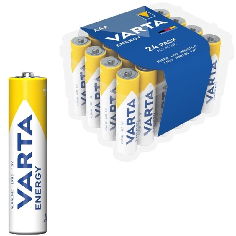 VARTA – ENERGY BATTERIA ALCALINICA AAA LR03 CONFEZIONE*24 BATTERIE