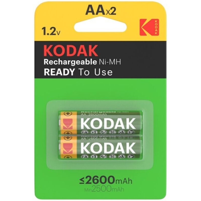 KODAK – BATTERIA RICARICABILE HR6 AA 2600mAh BLISTER*2