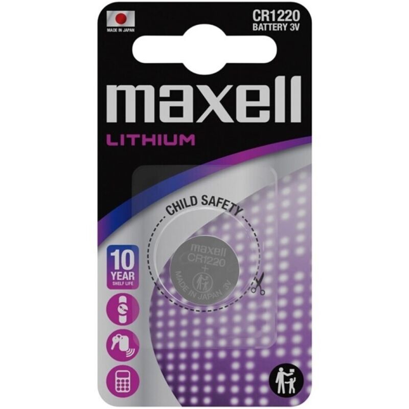 MAXELL – BATTERIA A BOTTONE AL LITIO CR1220 3V BLISTER*1