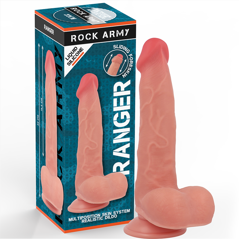 Dildo realistico da 22 cm in silicone liquido ‘RANGER’ ROCK ARMY