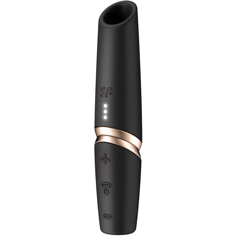 Stimolatore clitorideo nero e oro ‘Perfect Kiss’ Satisfyer