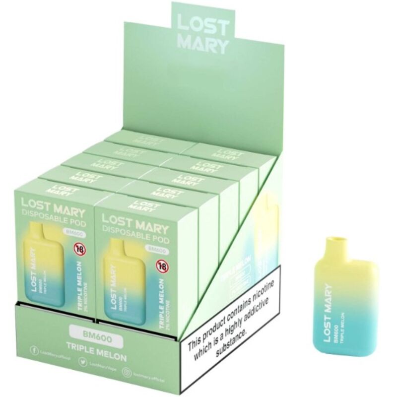 LOST MARY – BM600 NICOTINA VAPER 2% MONOUSO TRIPLO MELONE