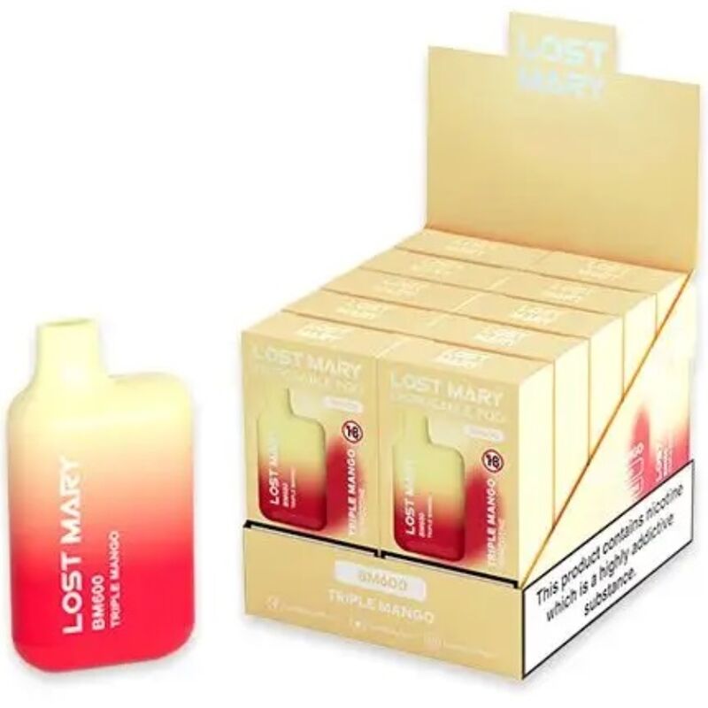 LOST MARY – BM600 NICOTINA VAPER 2% MONOUSO TRIPLE MANGO