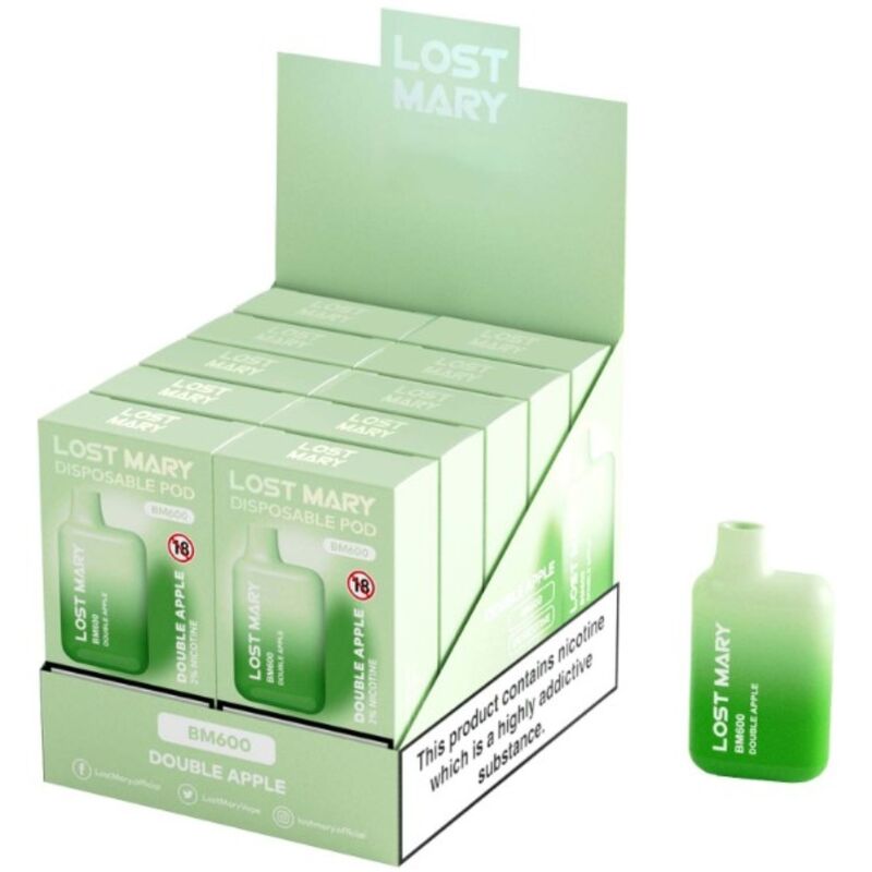 LOST MARY – BM600 NICOTINA VAPER 2% MONOUSO DOPPIA MELA