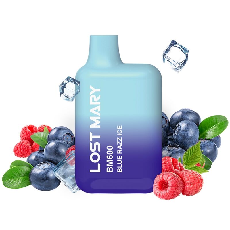 LOST MARY – BM600 NICOTINA VAPER 2% MONOUSO BLUE RAZZ ICE