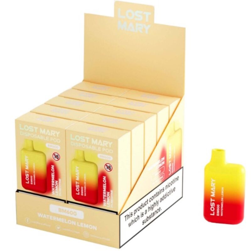 LOST MARY – BM600 NICOTINA VAPER 2% MONOUSO ANGURIA LIMONE