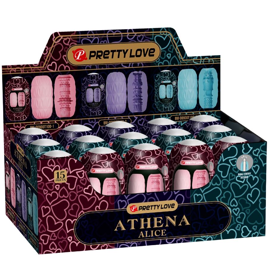 Set di 15 masturbatori maschili 'ATHENA ALICE' PRETTY LOVE