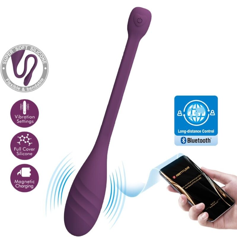 Ovetto vaginale vibrante in silicone controllato da APP ‘LEVIATHAN’ PRETTY LOVE