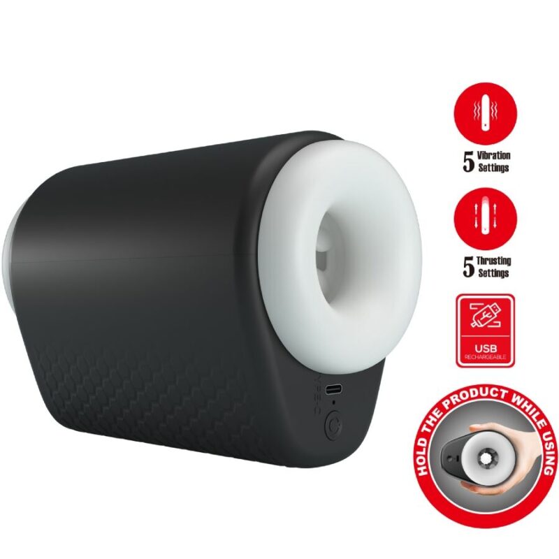 Masturbatore automatico maschile con 5 vibrazioni ‘DJ GIRL’ PRETTY LOVE