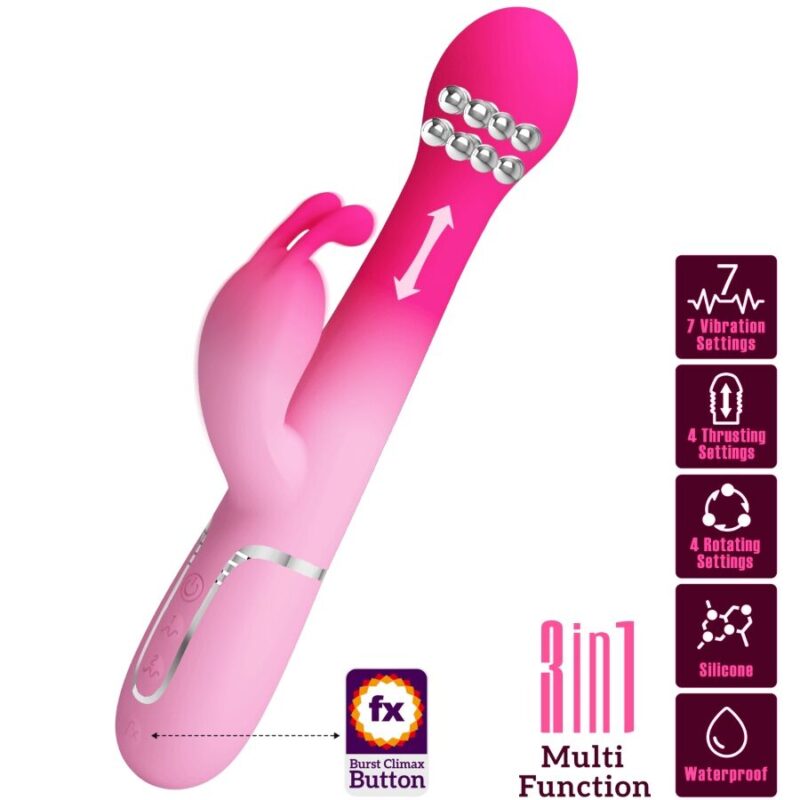 Vibratore rabbit rotante e a spinta ‘DEJON’ PRETTY LOVE