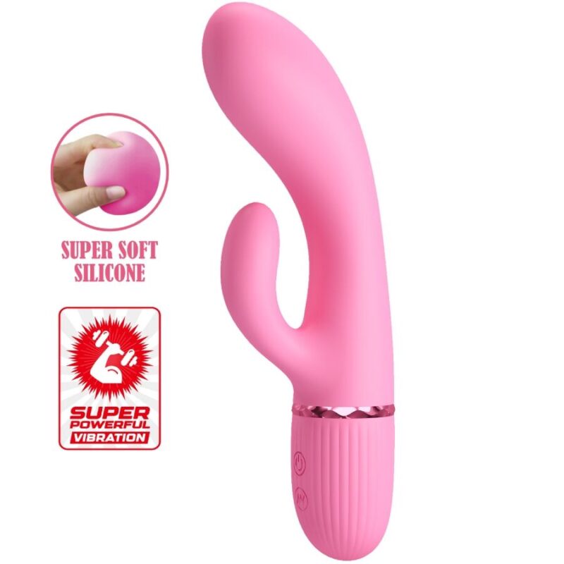 Vibratore rabbit in silicone rosa ‘MARSKI’ PRETTY LOVE
