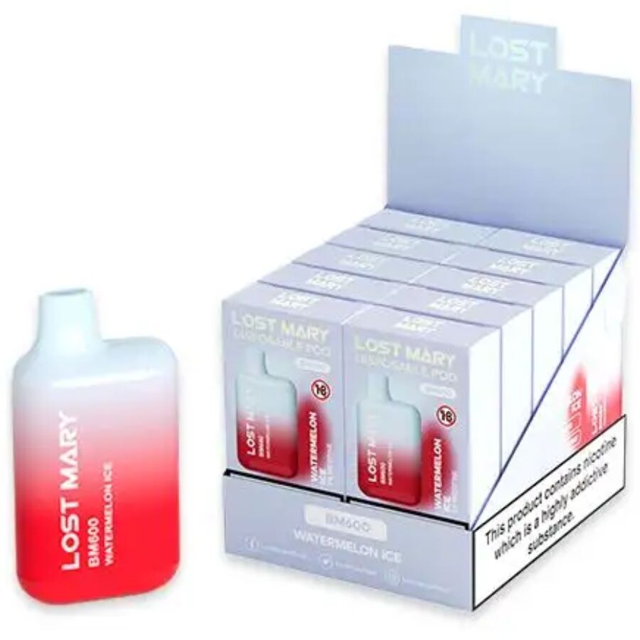 LOST MARY – BM600 NICOTINA VAPER 2% MONOUSO ANGURIA GHIACCIO