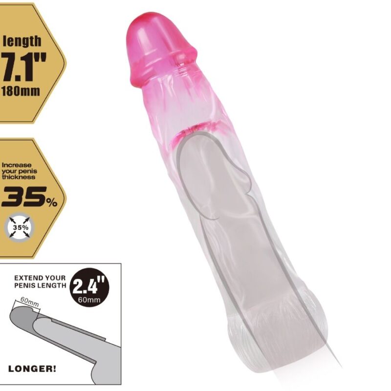 Guaina per il pene da 18 cm 'NERON' PRETTY LOVE