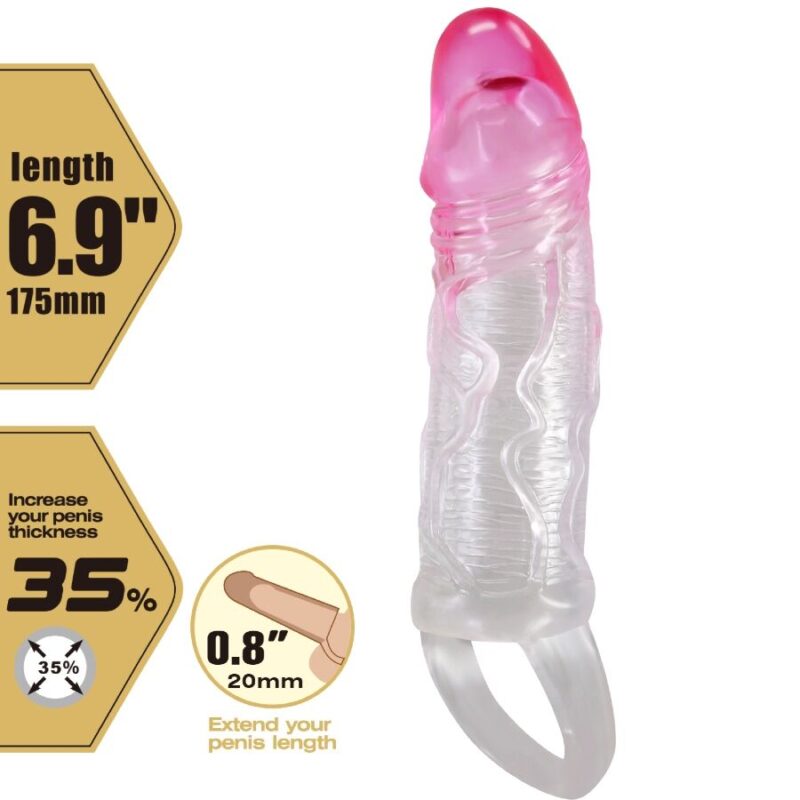 Guaina per il pene da 17,5 cm 'ODES' PRETTY LOVE