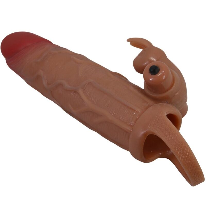 Guaina per pene con stimolatore clitorideo vibrante 'OSMAR' PRETTY LOVE