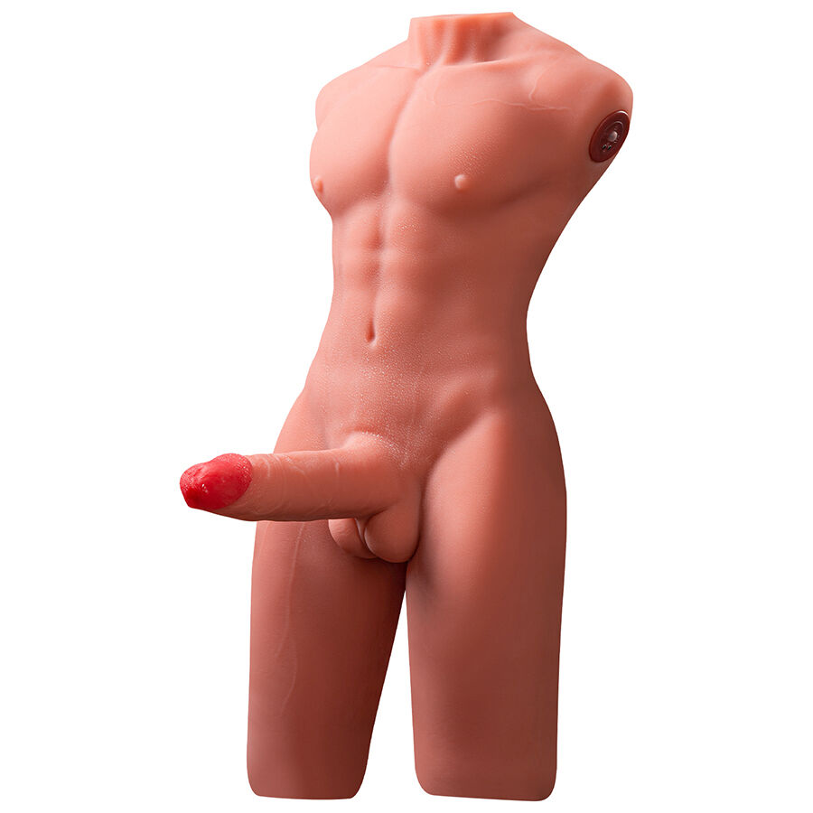 XISE – JASON MEZZO CORPO TORSO MASCHILE REALISTICO CON SPINTA E VIBRAZIONE 55 CM