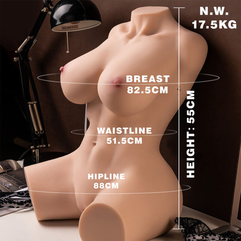 XISE - MURIEL TORSO REALISTICO FEMMINILE CON SPINTA 55 CM - immagine 3