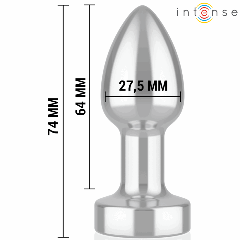INTENSE - PLUG ANALE 10 VIBRAZIONI METALLO CON TELECOMANDO S - immagine 3
