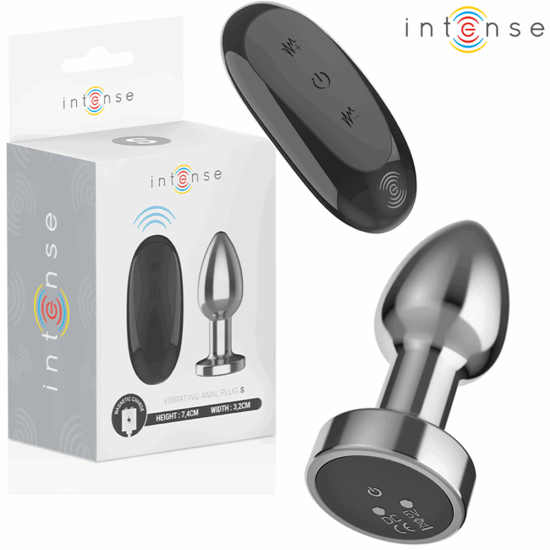 INTENSE – PLUG ANALE 10 VIBRAZIONI METALLO CON TELECOMANDO S