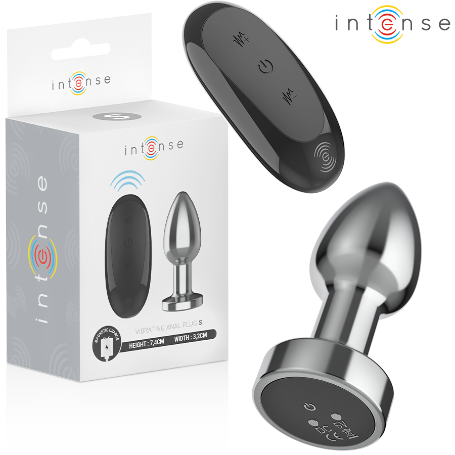 INTENSE – PLUG ANALE 10 VIBRAZIONI METALLO CON TELECOMANDO S