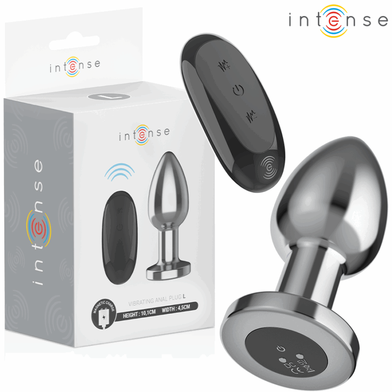 INTENSE – PLUG ANALE 10 VIBRAZIONI METALLO CON TELECOMANDO L