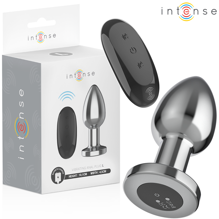 INTENSE – PLUG ANALE 10 VIBRAZIONI METALLO CON TELECOMANDO L