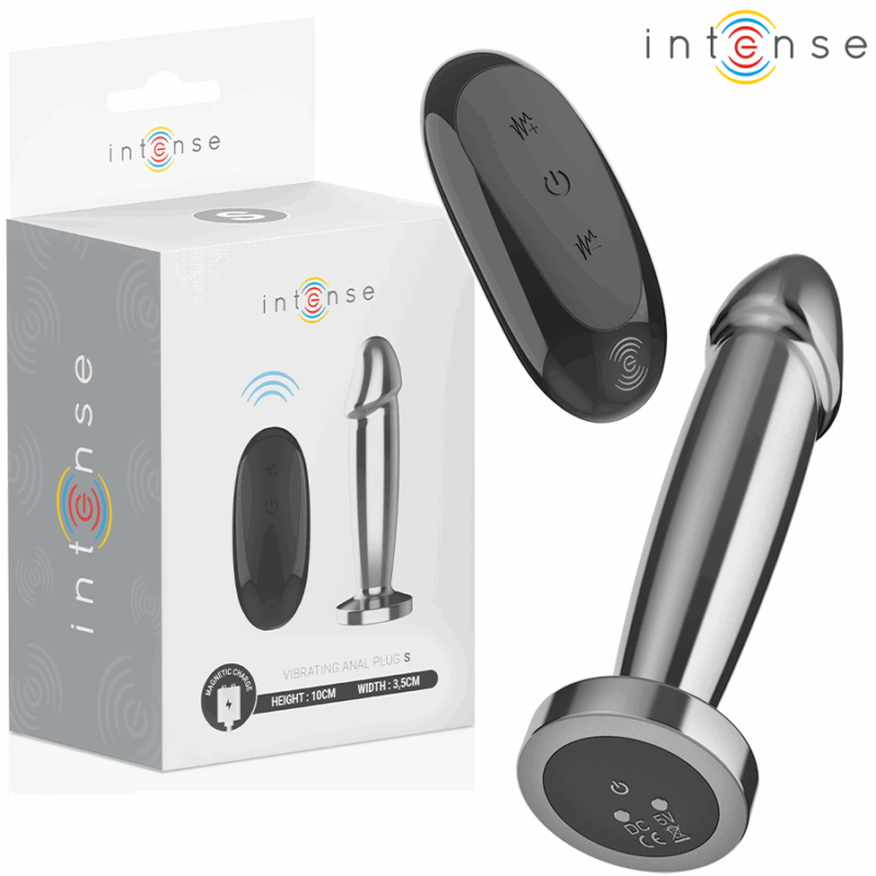 INTENSE – ANAL PLUG 10 VIBRAZIONI DILDO METALLO CON TELECOMANDO S