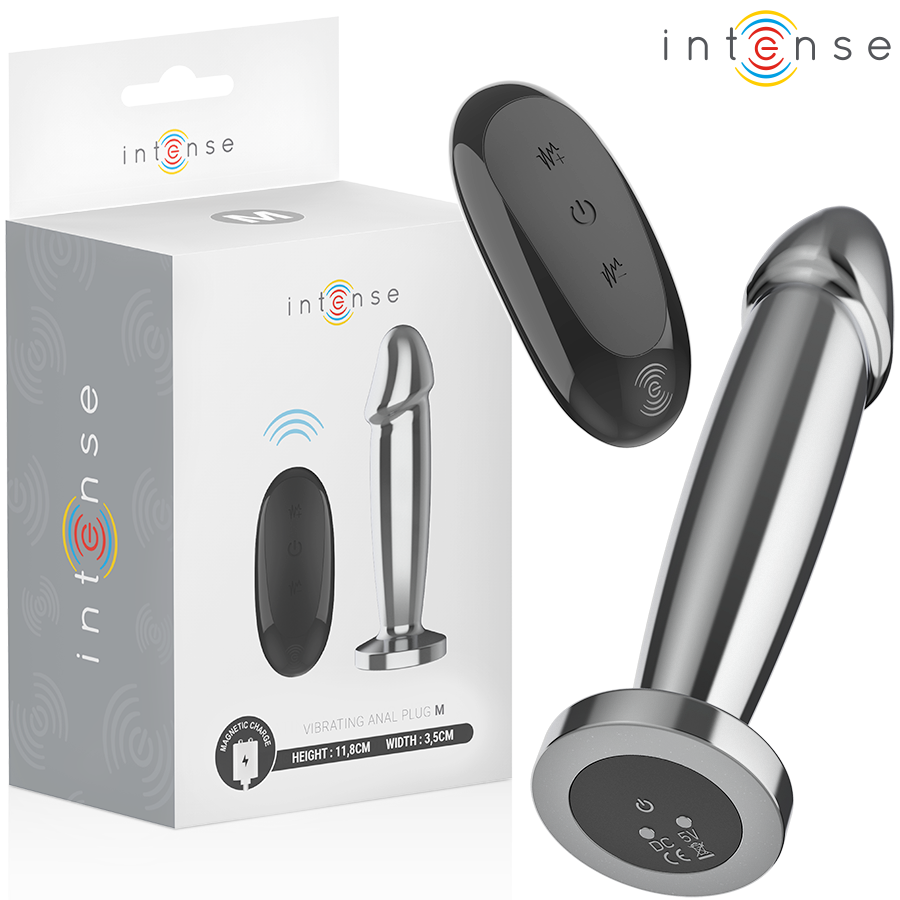 INTENSE – ANAL PLUG 10 VIBRAZIONI DILDO METALLO CON TELECOMANDO M