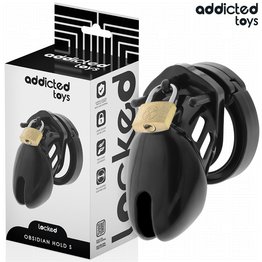ADDICTED TOYS LOCKED – GABBIA PER PENE OBSIDIAN HOLD TAGLIA S