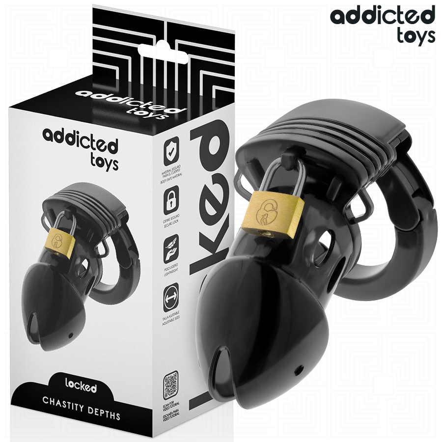 ADDICTED TOYS BLOCCATO – GABBIA PER PENE PROFONDA DI CASTITÀ 7,5 CM