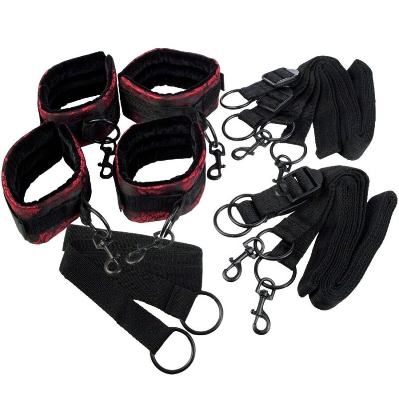 Set di manette regolabili per letto ‘Scandal Bed Restraints’ CALEXOTICS