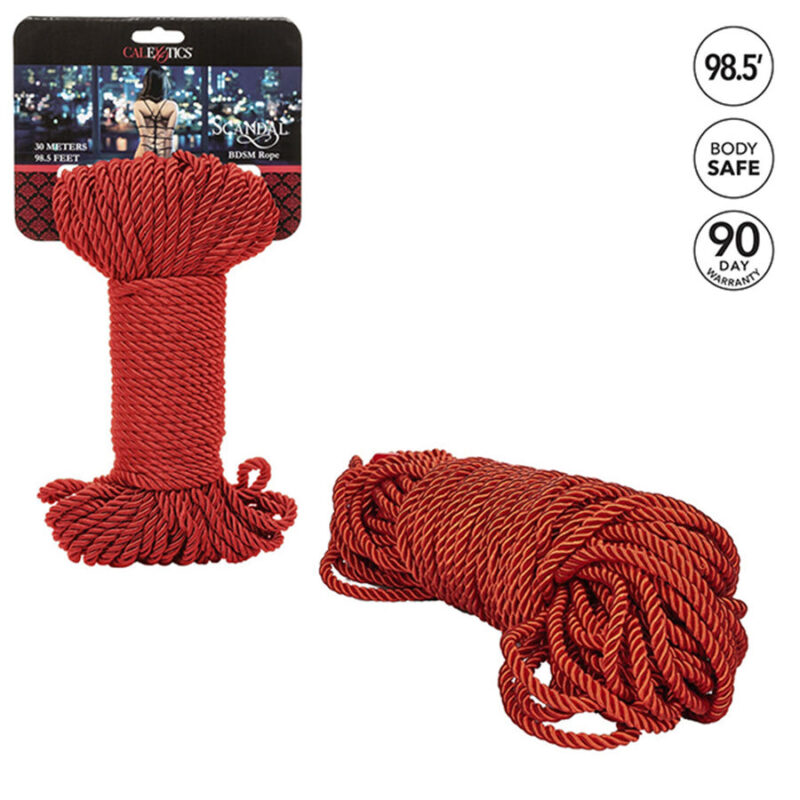 Corda rossa 'Scandal BDSM Rope' 30 m CALEXOTICS - immagine 3