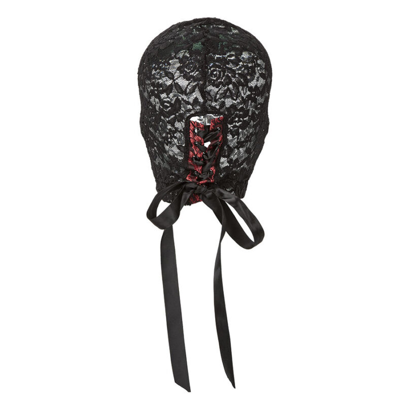 Cappuccio in pizzo nero 'Scandal Corset Lase Hood' CALEXOTICS - immagine 3