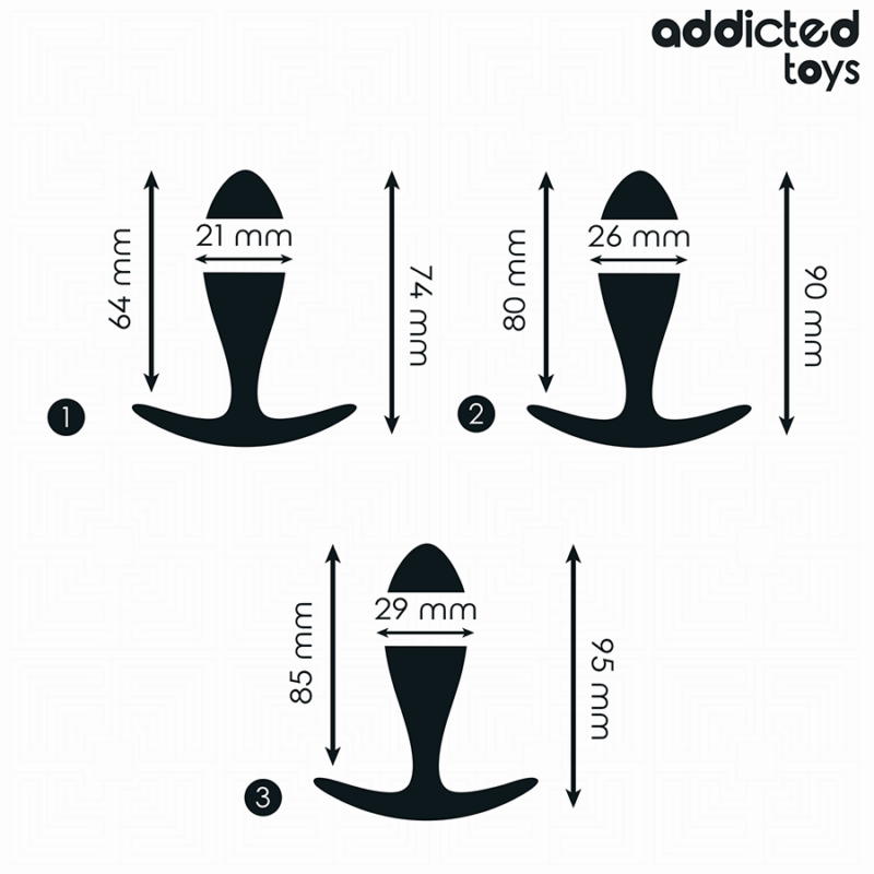 ADDICTED TOYS - SET DI 3 TAPPI ANALI MODELLO 2 - immagine 4