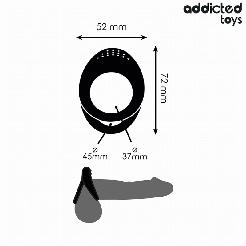 ADDICTED TOYS - ANELLO PER PENE A DOPPIA TEXTURE - immagine 4
