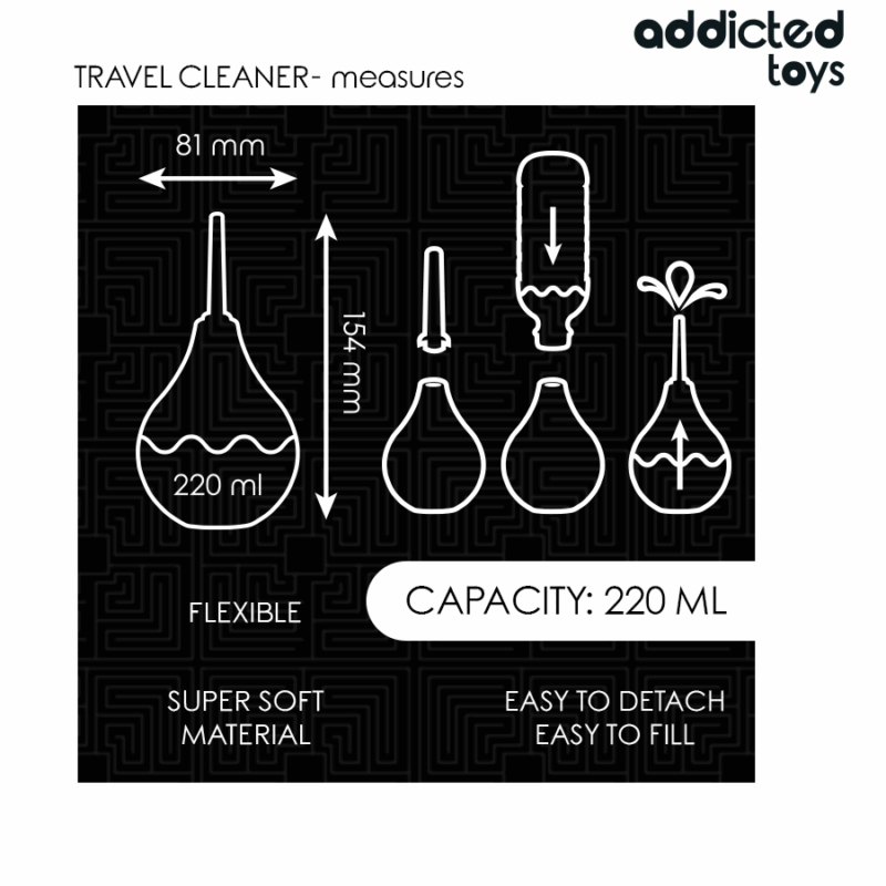 ADDICTED TOYS - DETERGENTE ANALE DA VIAGGIO TAGLIA L 220 ML - immagine 5
