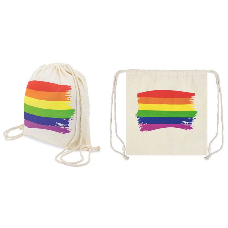PRIDE - ZAINO CON BANDIERA LGBT IN COTONE - immagine 3