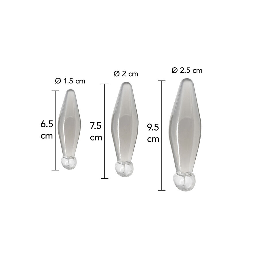 TOYJOY – GIOCO ANALE FINGER RIMMER 3 PEZZI TRASPARENTE