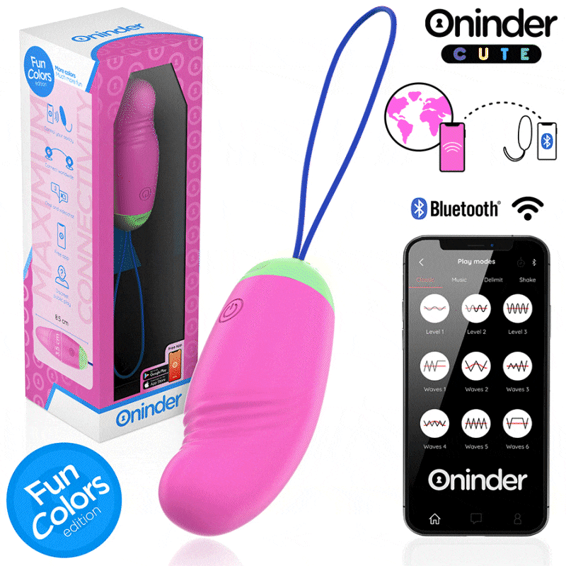 ONINDER CUTE – UOVO VIBRO-ROTANTE IN SILICONE 360° PER AMORE E PIACERE – APP GRATUITA IN TUTTO IL MONDO