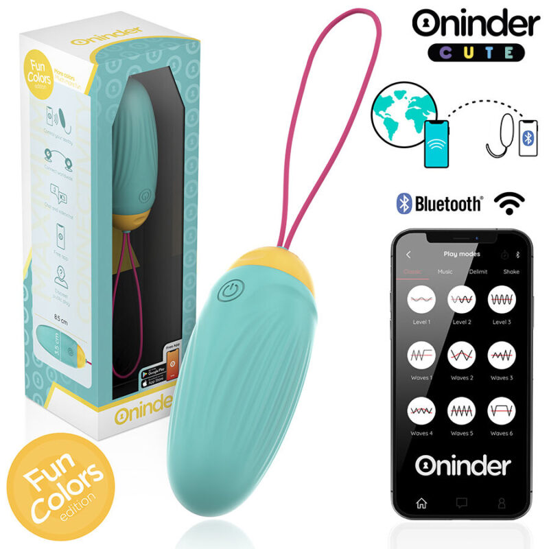 ONINDER CUTE - UOVO VIBRO-ROTANTE IN SILICONE CON GEMMA PER AMORE E PIACERE - APP GRATUITA IN TUTTO IL MONDO - immagine 3