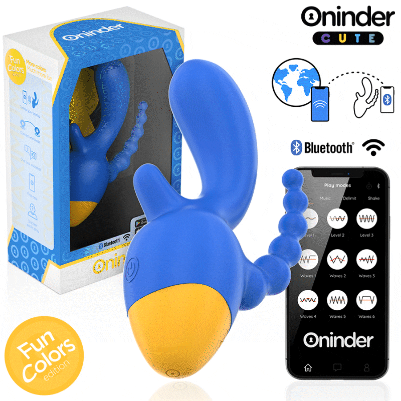 ONINDER CUTE – LOVE 3 SOME TRIPLO VIBRATORE – APP GRATUITA IN TUTTO IL MONDO