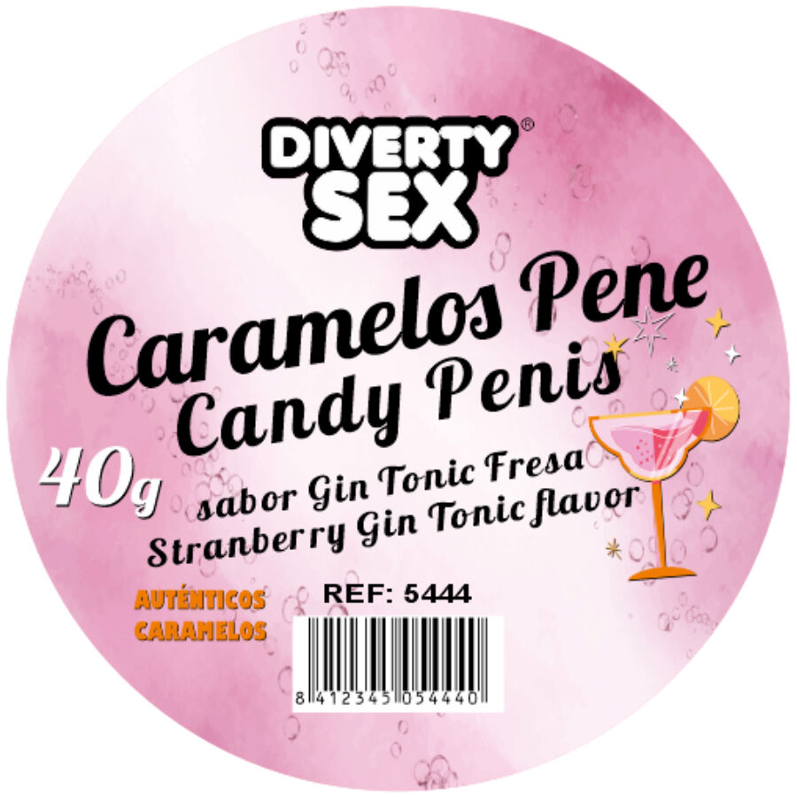 DIABLO PICANTE – 20 CARAMELLE A FORMA DI PENE AL GUSTO DI GIN  TONIC