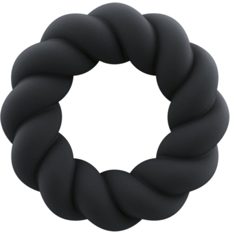 ROCKS-OFF – ANELLO MASTURBATORE TWIST IN SILICONE NERO