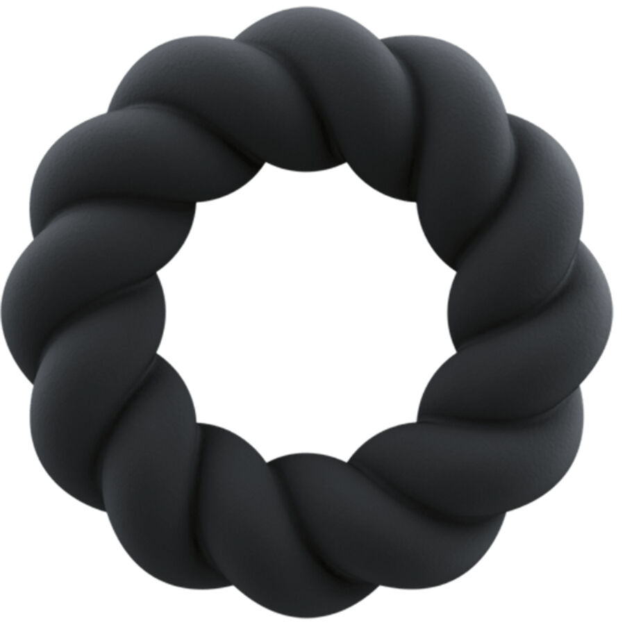 ROCKS-OFF – ANELLO MASTURBATORE TWIST IN SILICONE NERO