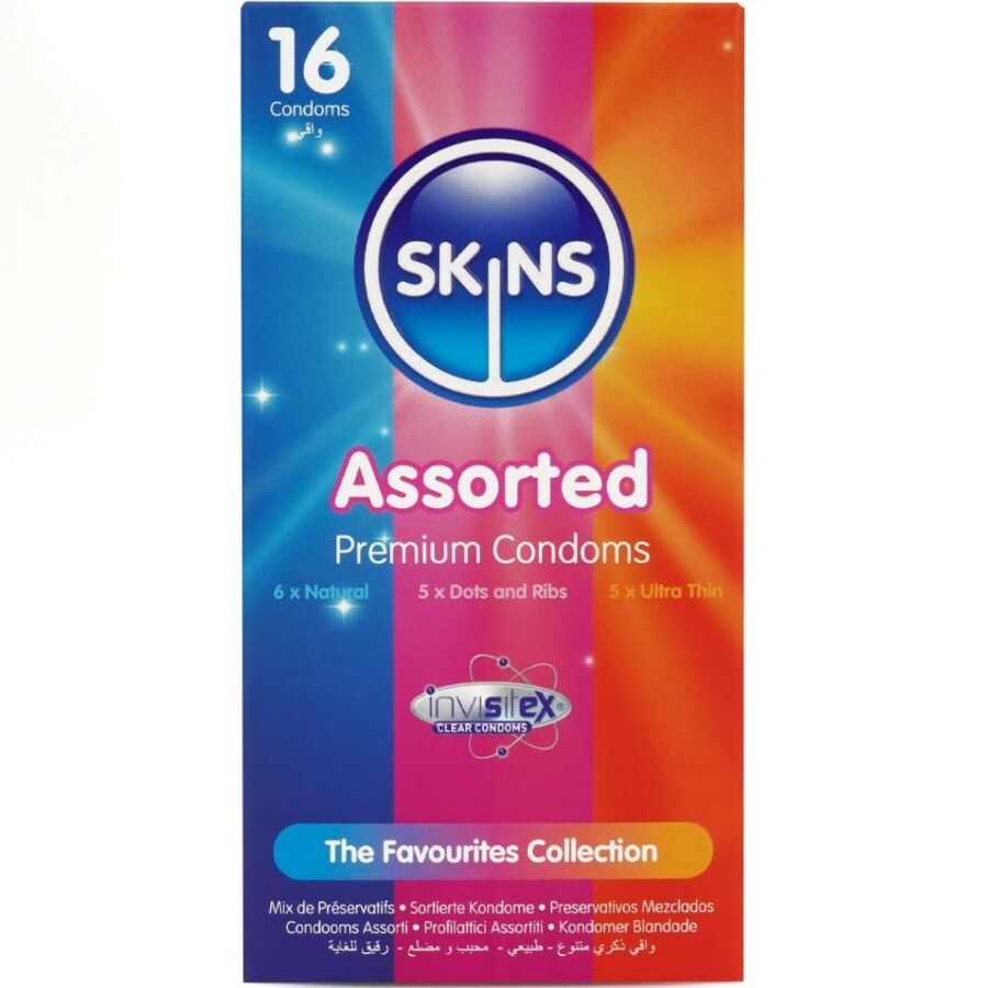 SKINS – CONFEZIONE ASSORTITA DI PREMIUM CONSERVANTI 16 PEZZI